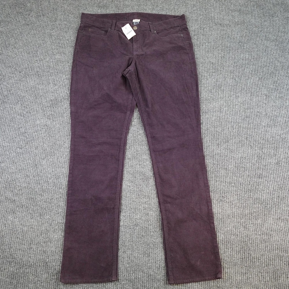 J Crew Pants Womens 32R Purple Vintage Matchstick Corduroy Skinny Leg City Fit